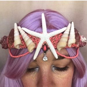 Coral Mermaid Crown